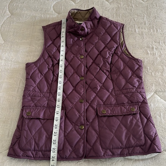 Eddie Bauer Goose Down Snap Front Quilted Vest with Pockets & Cinch-able Waist M - Picture 7 of 12